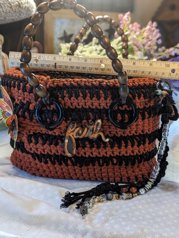 Crochet lined bag