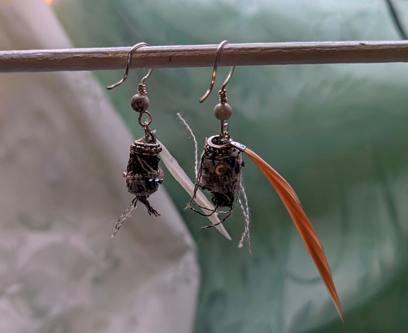 Name; Boho/ hippie pierced earrings 
