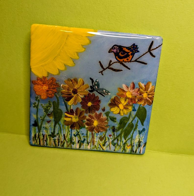  hand painted tile 
