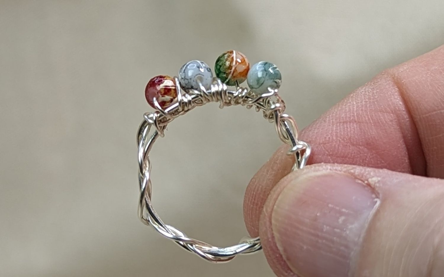 4stone wire ring 
