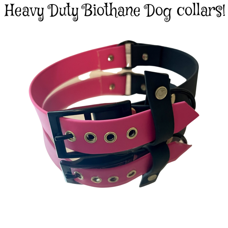 2 tone Adjustable Flat biothane collar