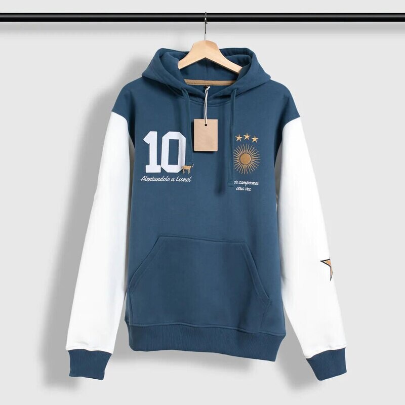 Hoodie Argentina Sol GOAT Messi Blue