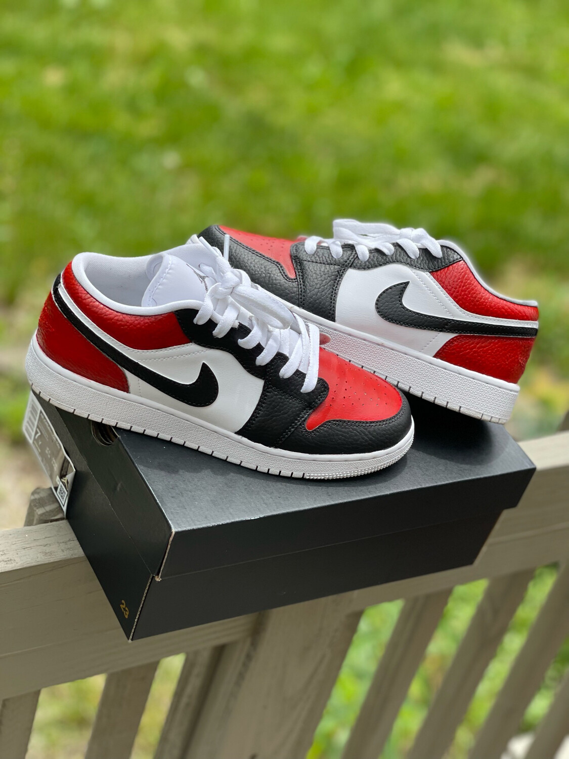 Red Toe  Custom AJ1  Low