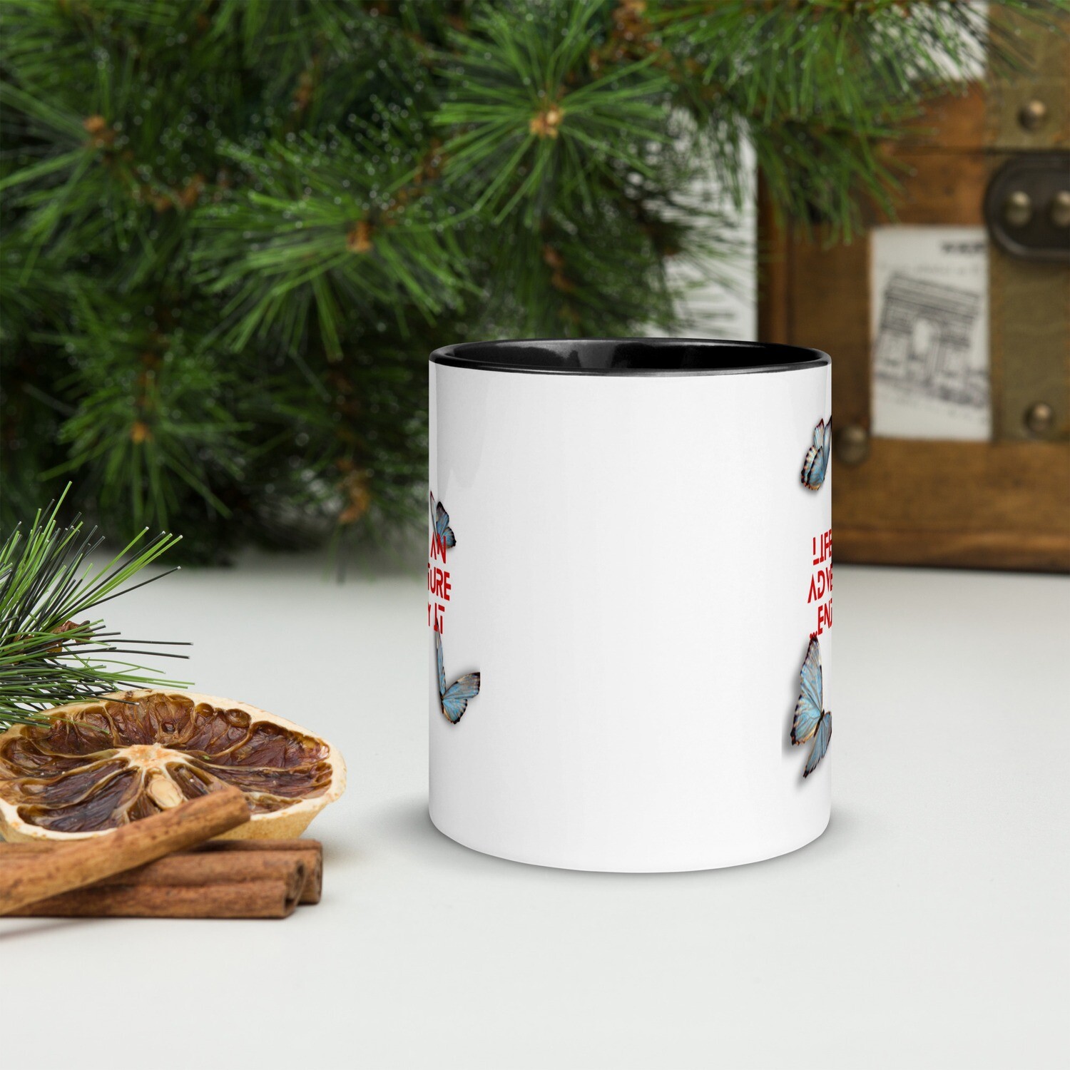 Mug with Color Inside (Life is an Adventure)