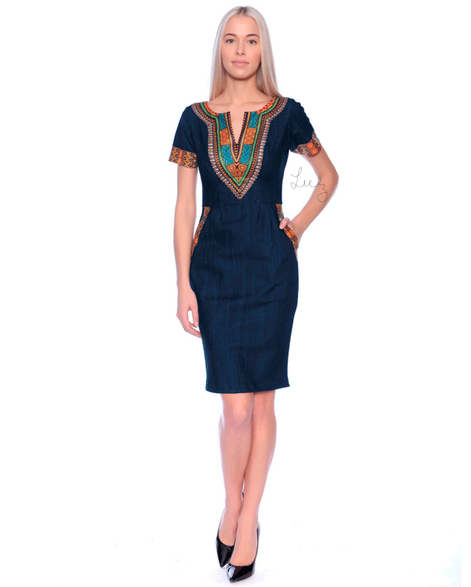 VESTIDO VAQUERO ÉTNICO