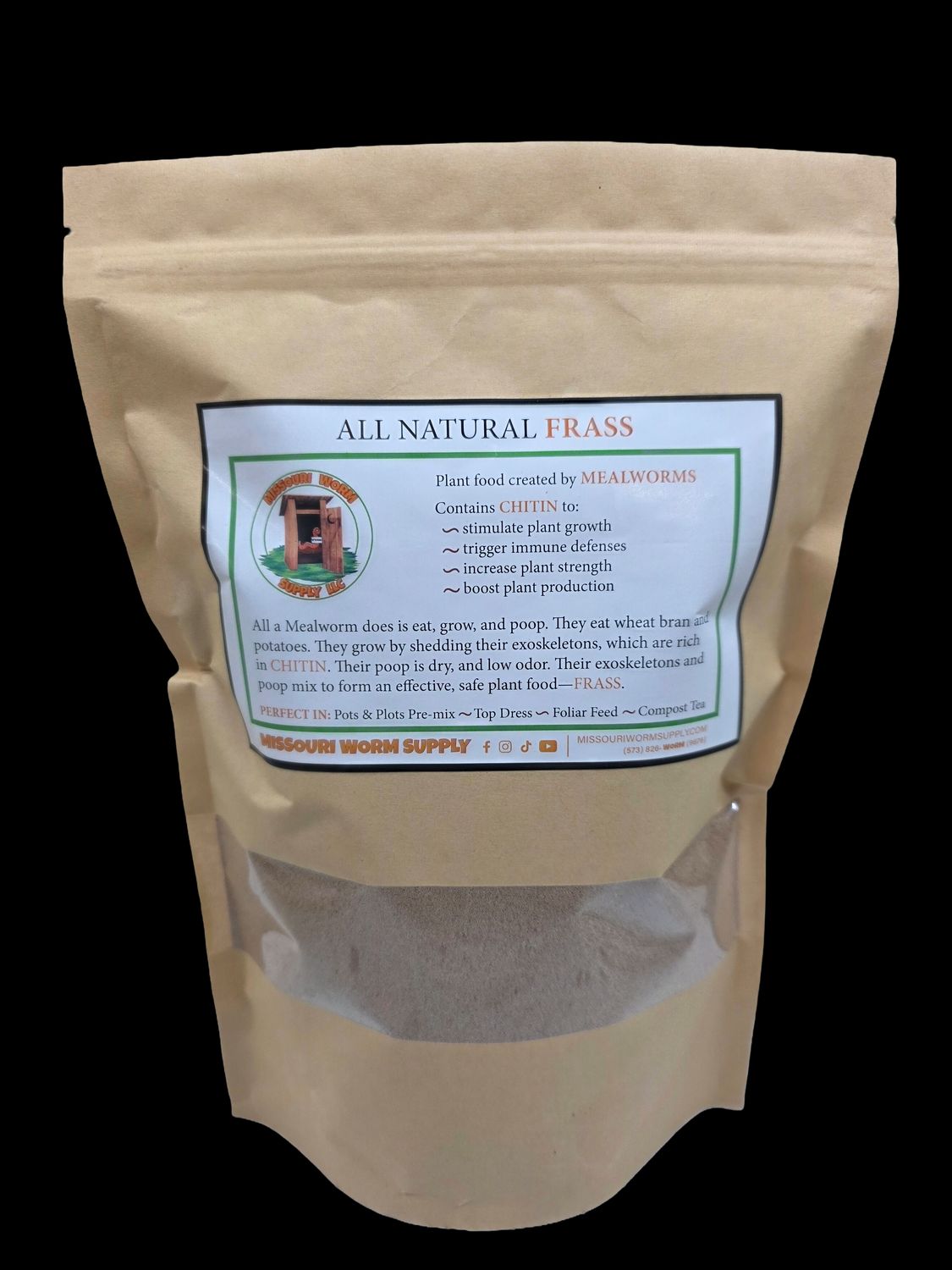 ORGANIC MEALWORM FRASS, FREE SHIPPING