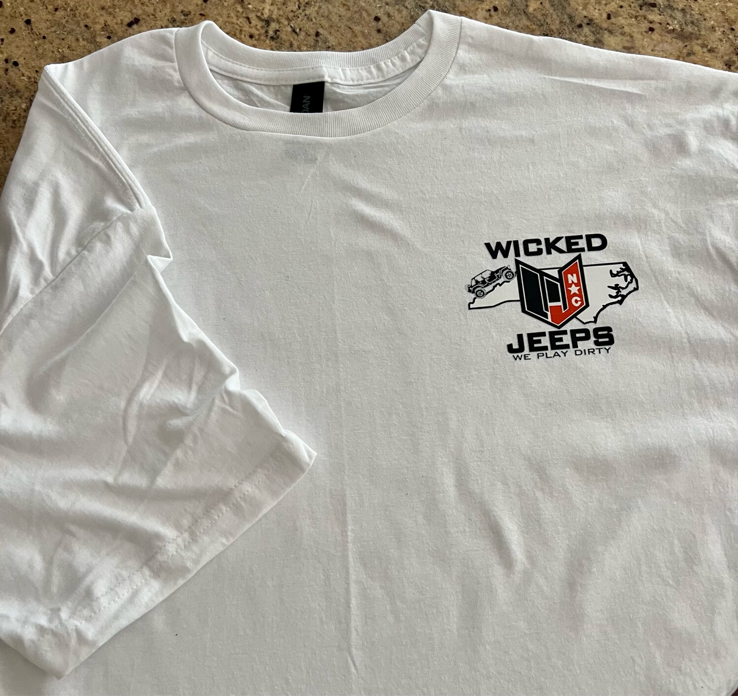 Wicked Jeeps NC Short Sleeve Shirt State Logo