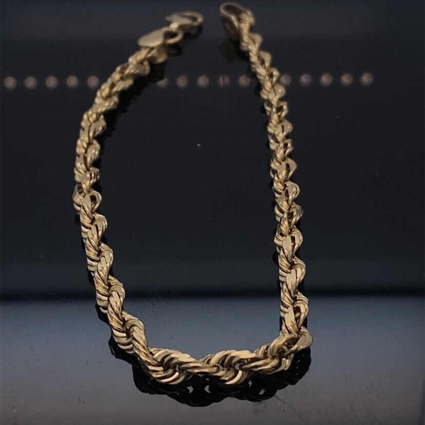 10kt Rope Bracelet