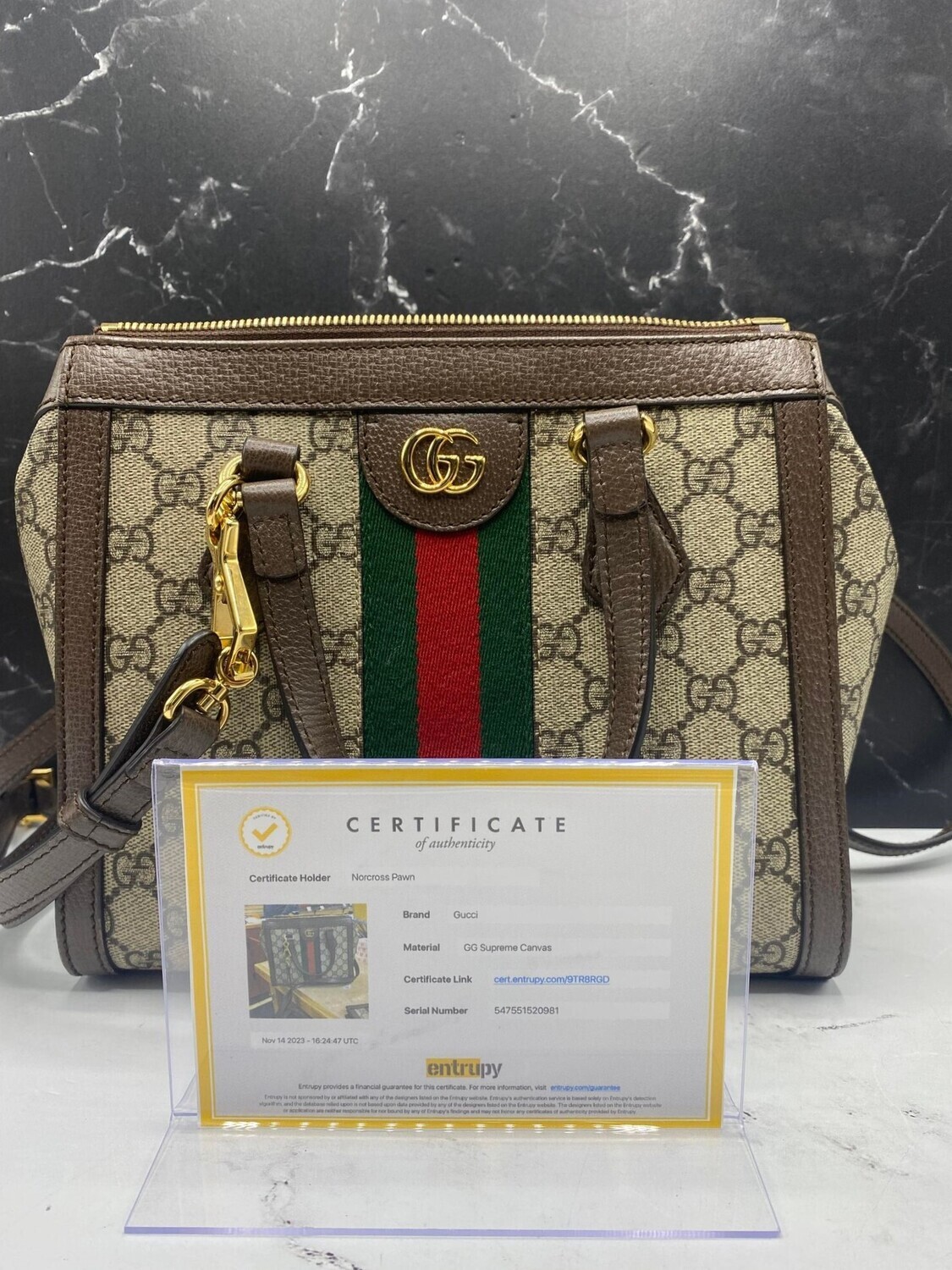 Gucci GG Supreme Monogram Small Ophidia Tote Bag