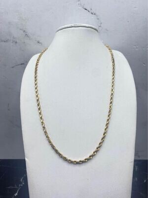 14kt 2 Tone Rope Necklace