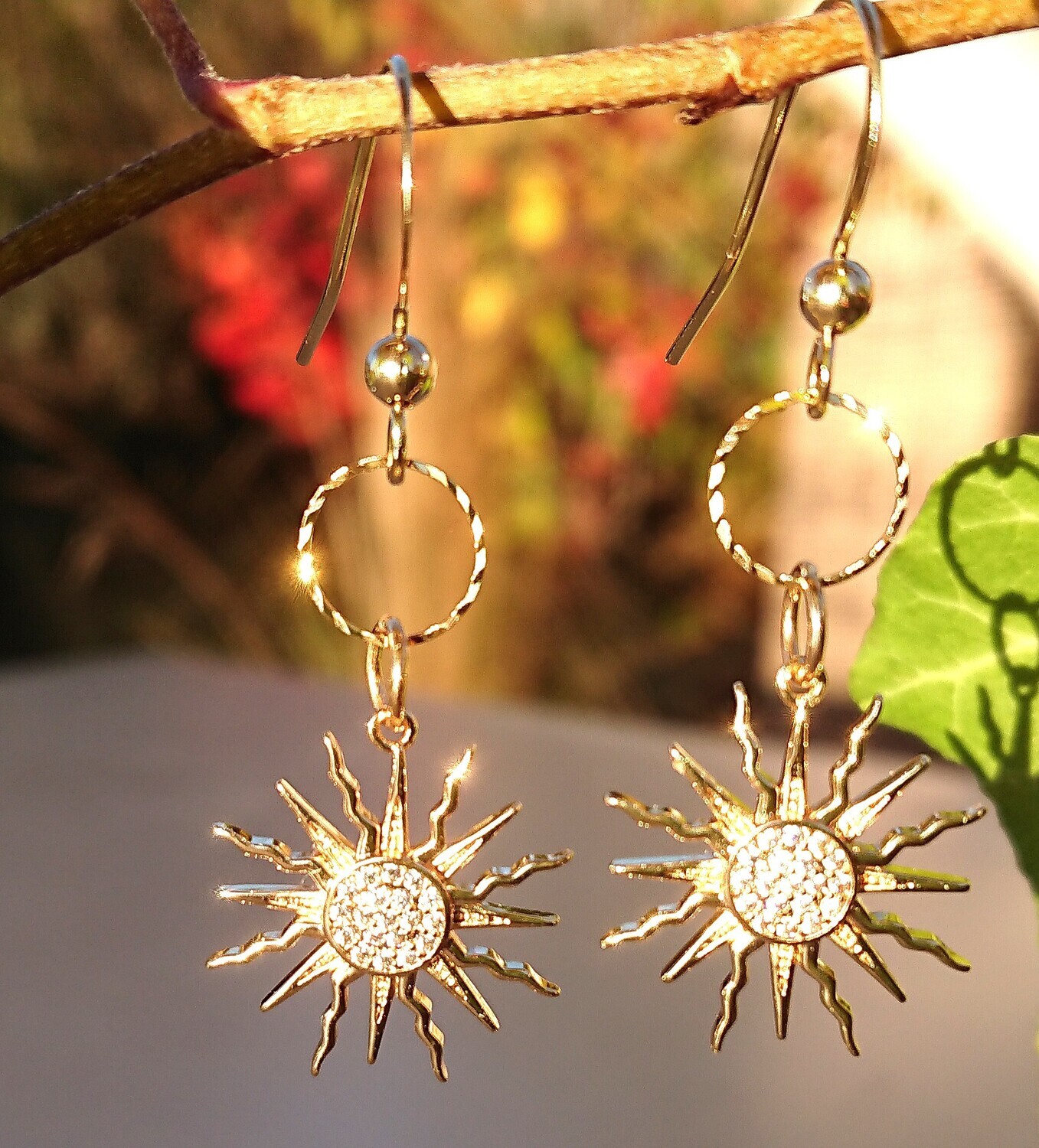 Boucles laiton or fin  Hélia