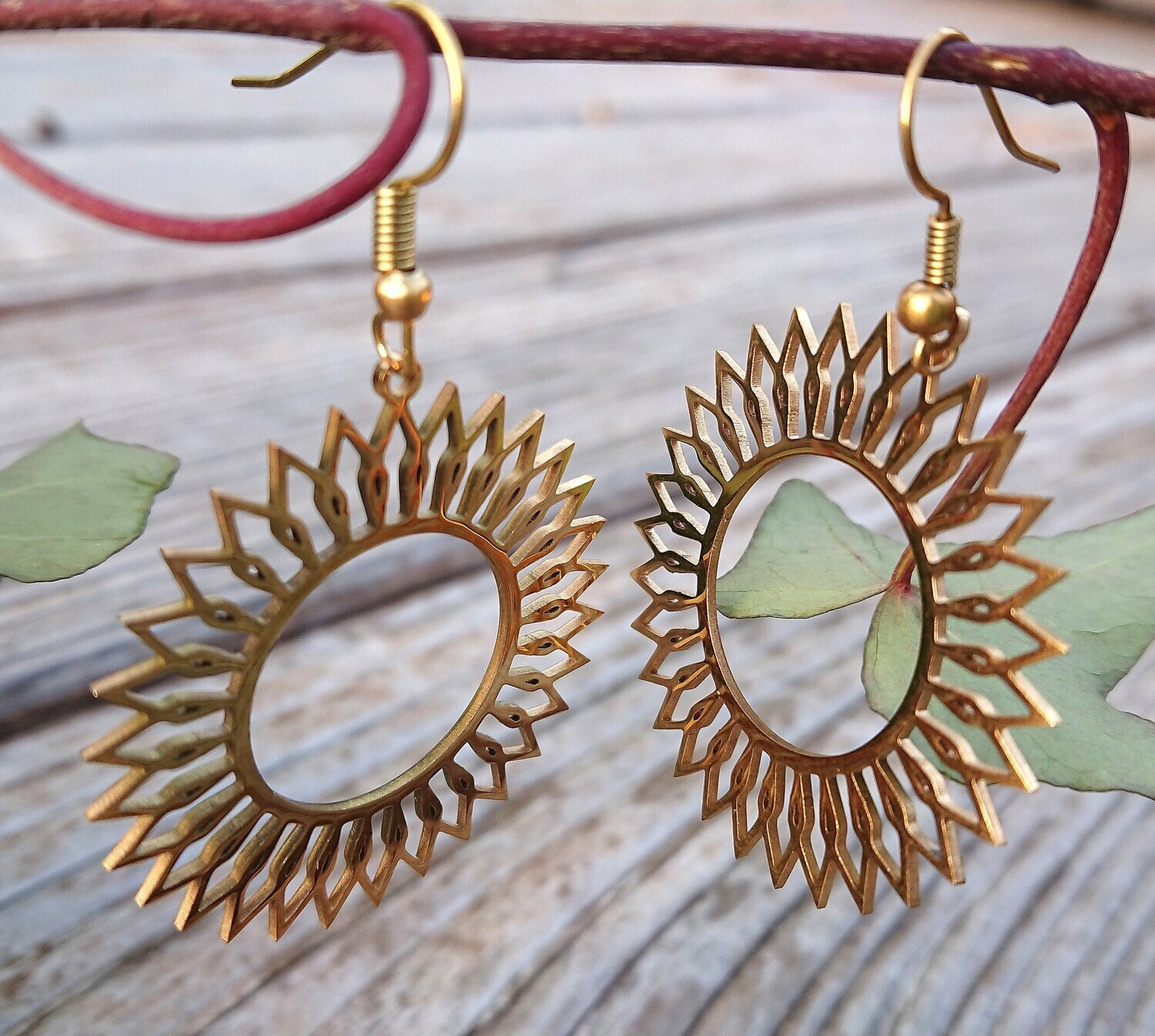 Boucles Soleillada acier doré