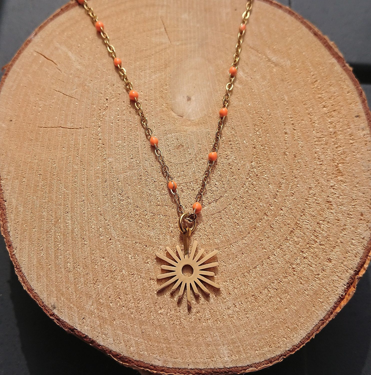 Collier Stella orange
