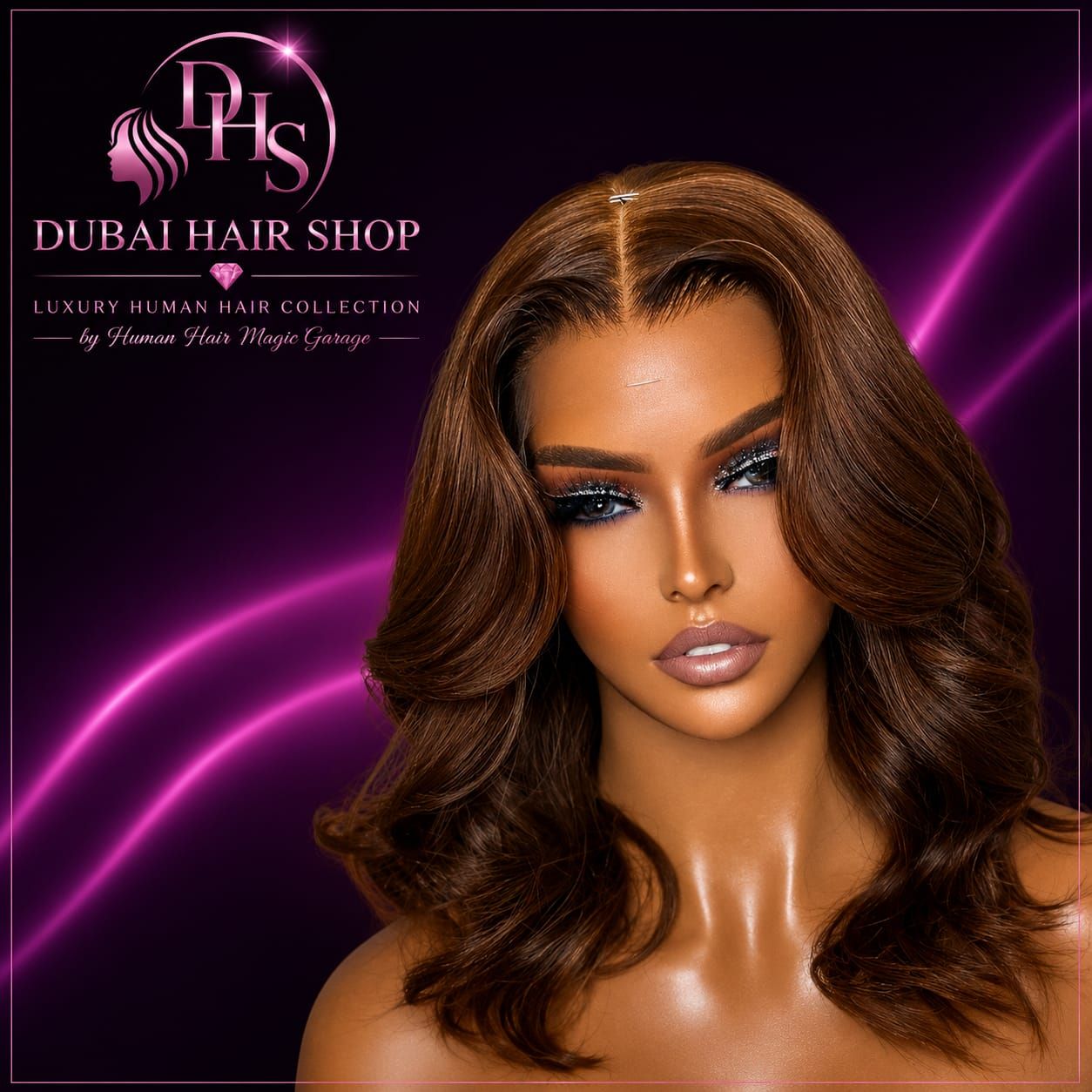 Sammy Body Wave brown lacewig 24inches