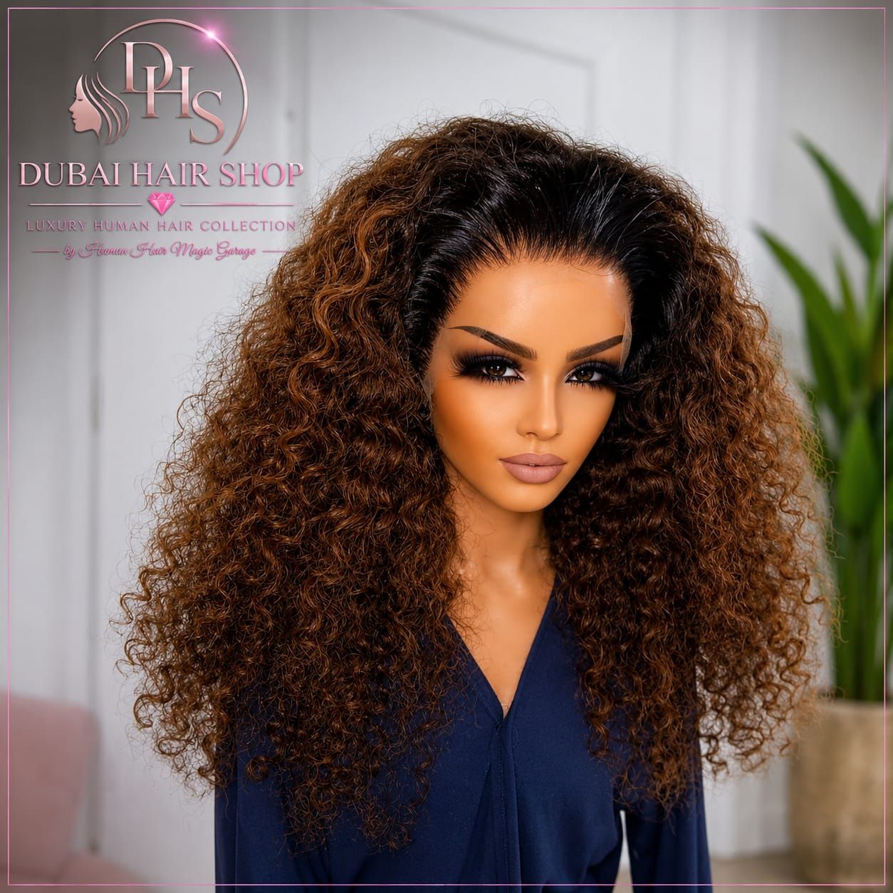 Keisha Brown Curly lacefront wig 24 Inches