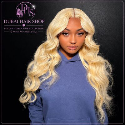 Trish Blonde Bodywave Original Hair lacewig 28 Inches