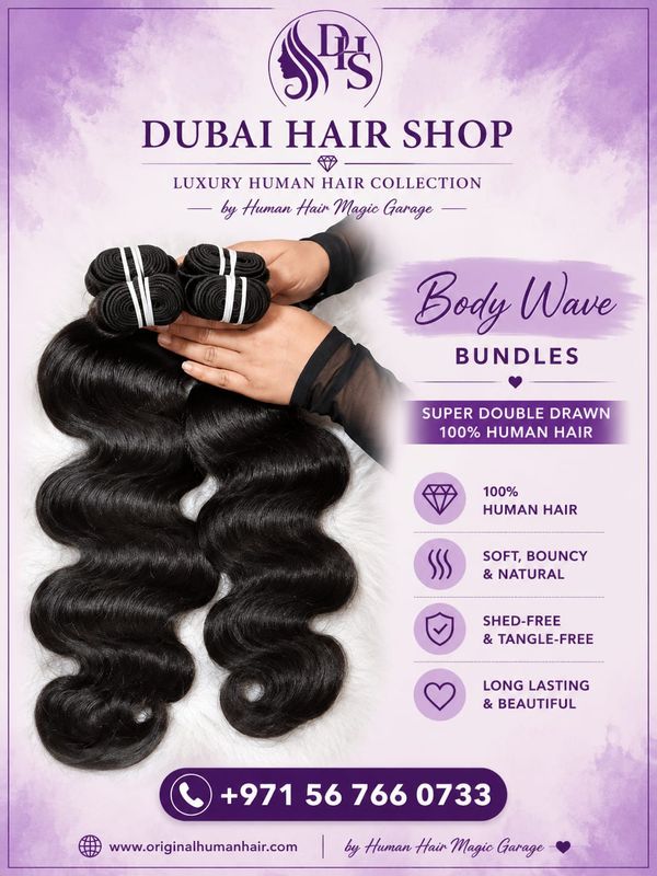 Super double drawn Bodywave Human Hair Extensions