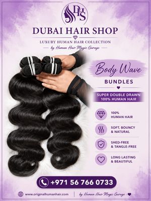 Super double drawn Bodywave Human Hair Extensions