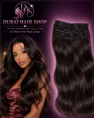 Clips natural hair extensions