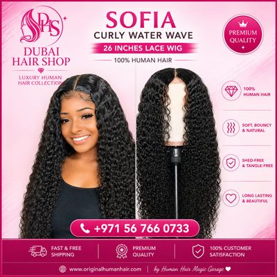Sofia Curly Water wave 26 Inches lace wig