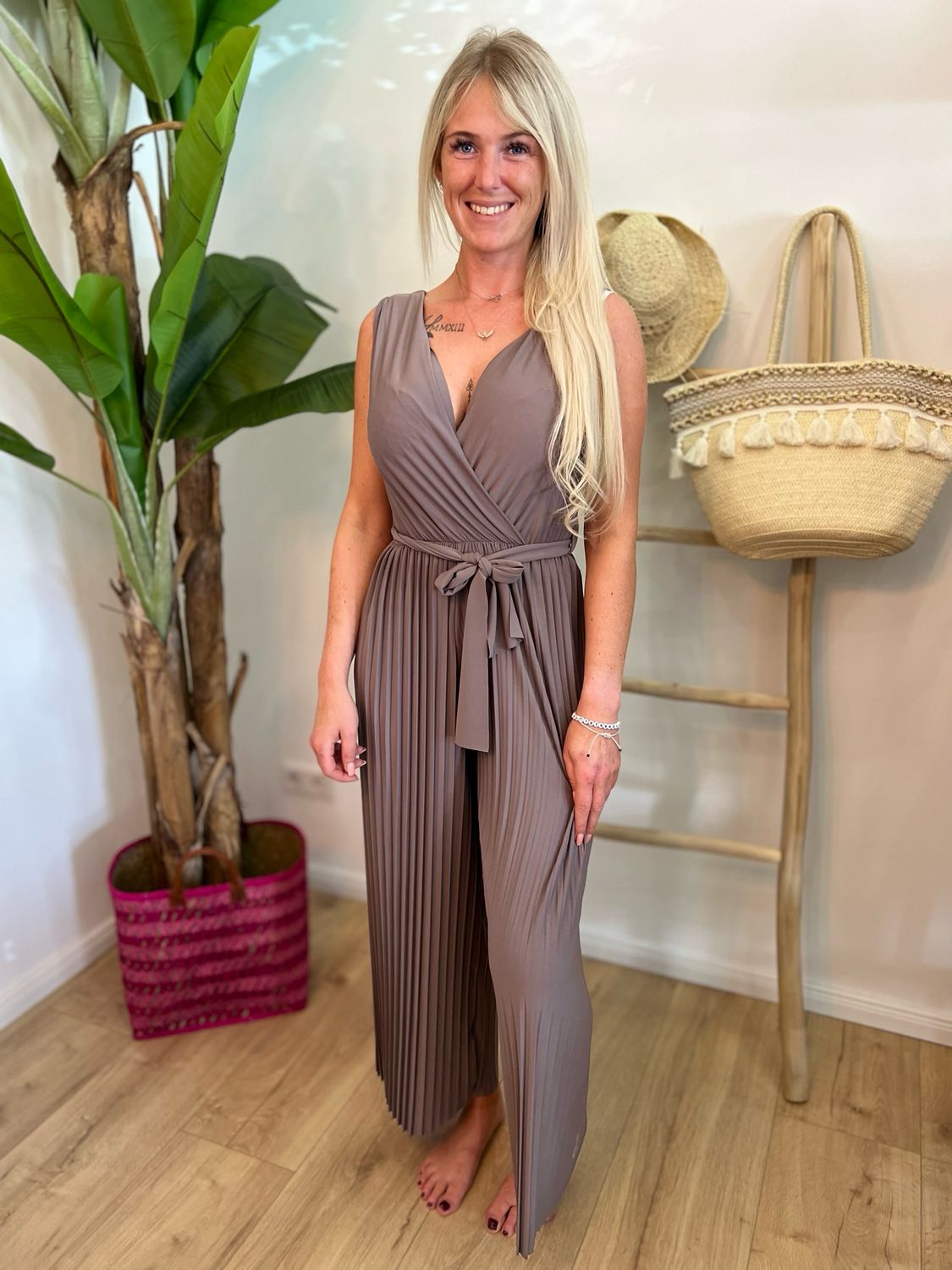 Plissee Jumpsuit