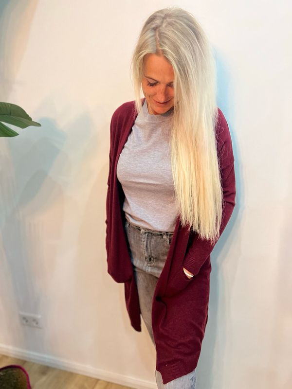 Strickjacke lang