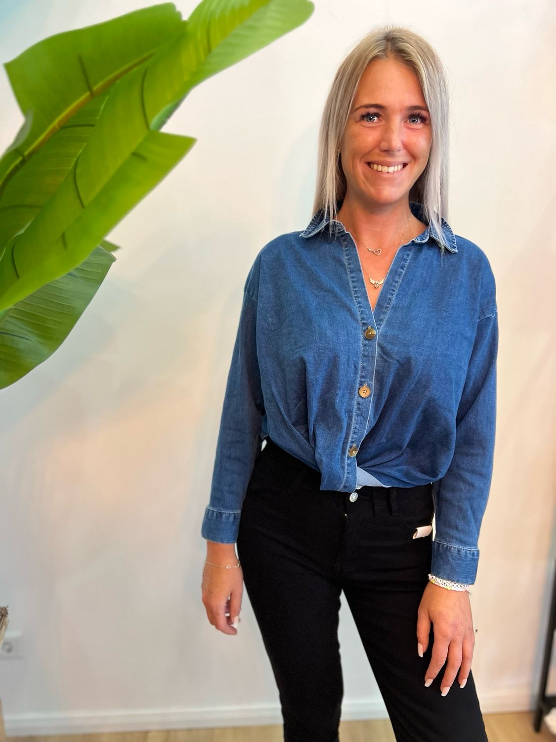 Jeansbluse