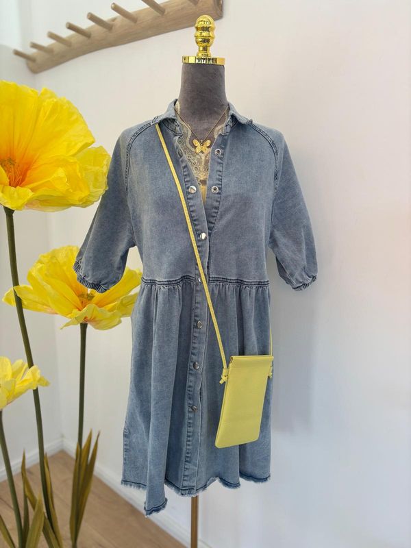 Jeanskleid Kiss Pink