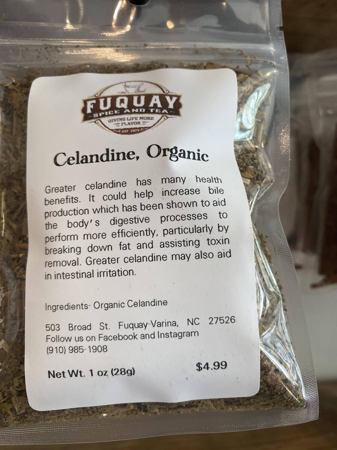 Celandine, Organic
