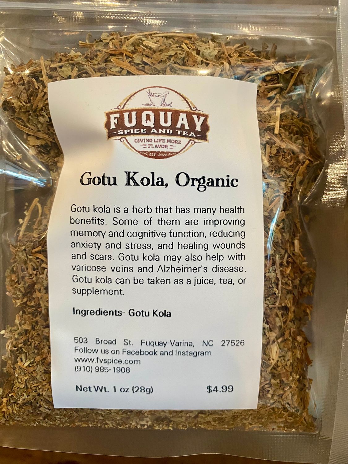 Gotu Kola, Organic