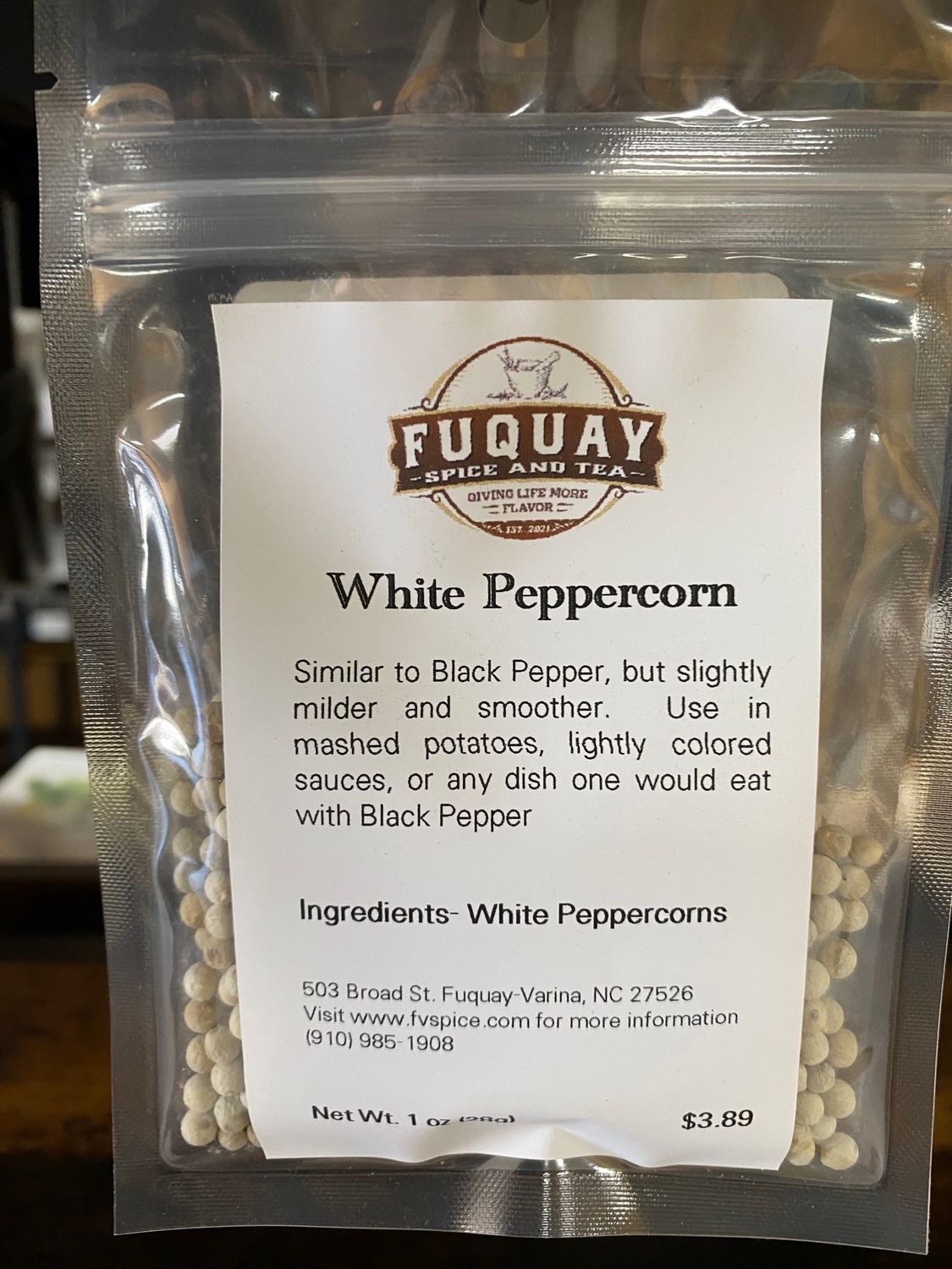 Peppercorn, White Whole