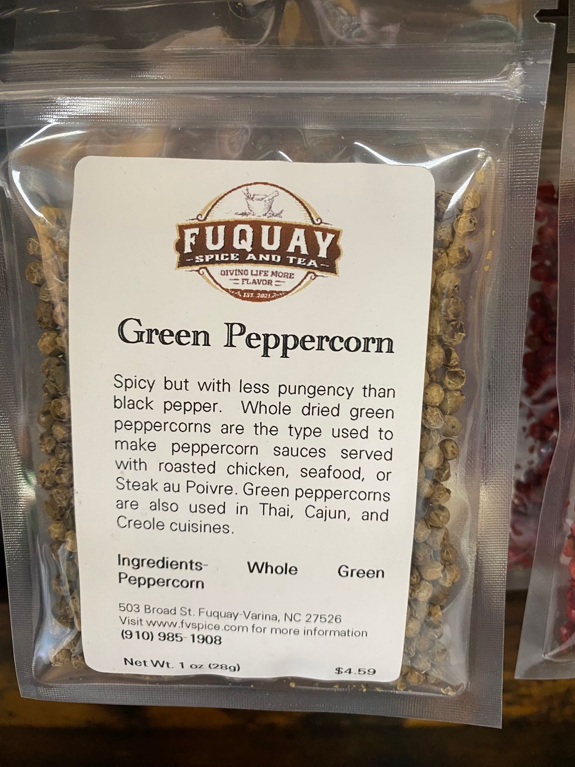 Peppercorn, Green Whole