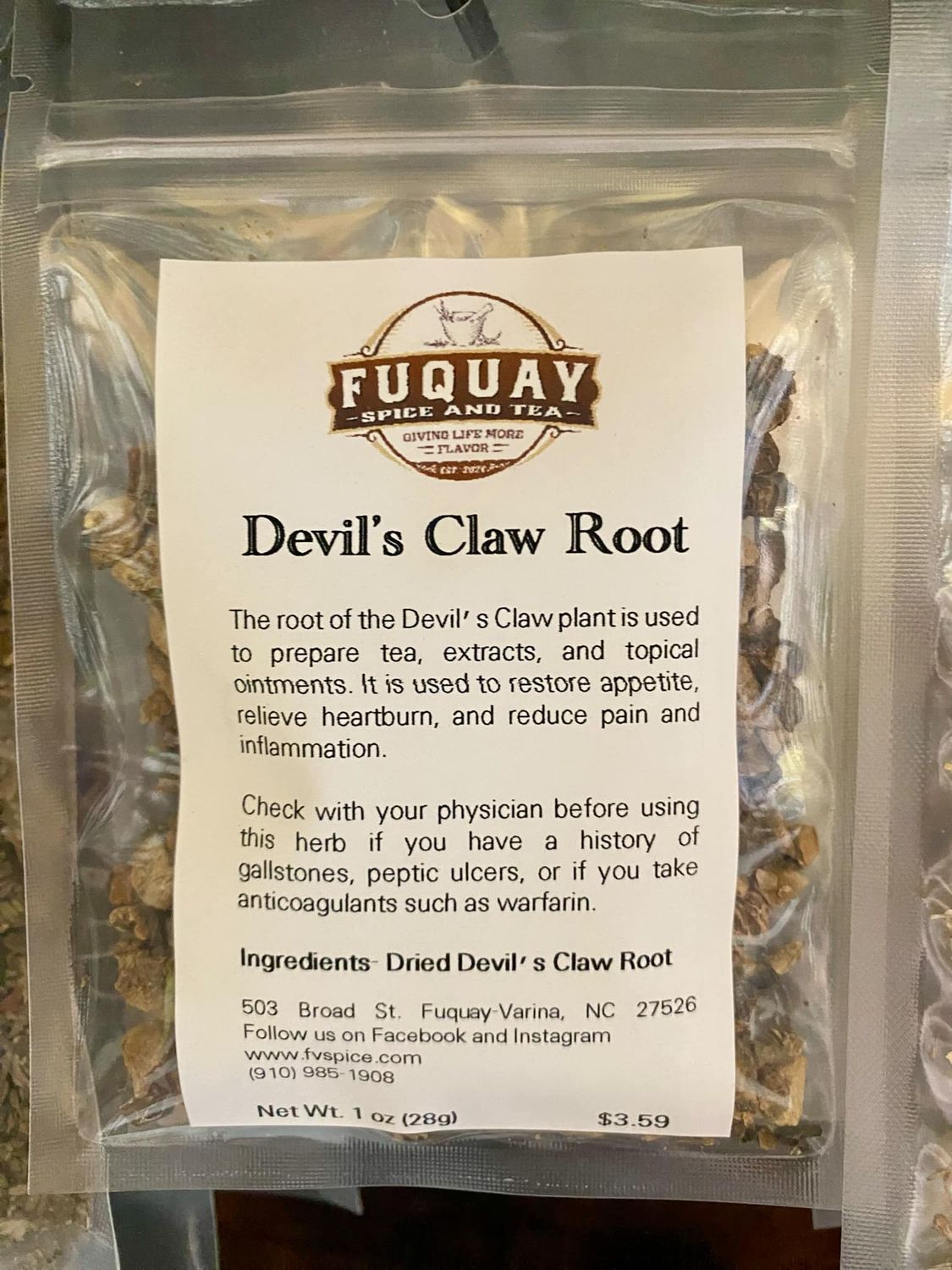 Devils Claw Root, Wild Crafted