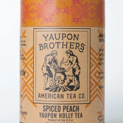 Spiced Peach Yaupon Holly Tea in Eco Tube