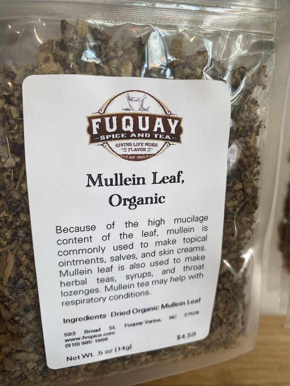 Mullein Leaf, Organic