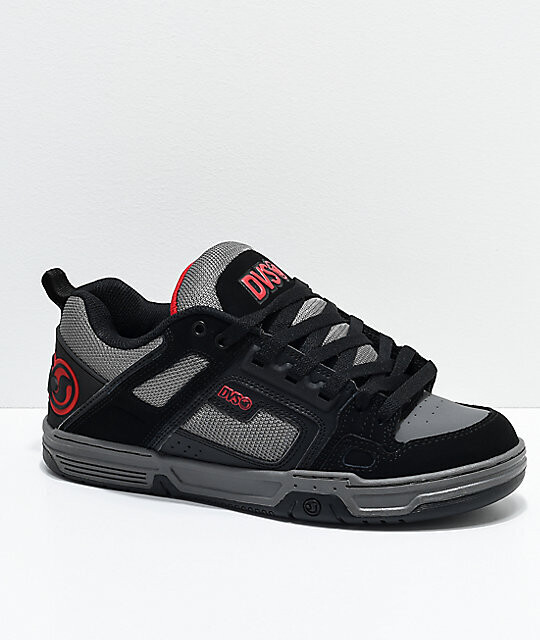 DVS Comanche Black/ Charcoal Red/ Nubuck, Size: 8