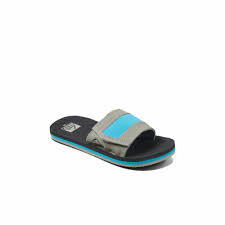 REEF KIDS AHI SLIDE GREY/BLUE