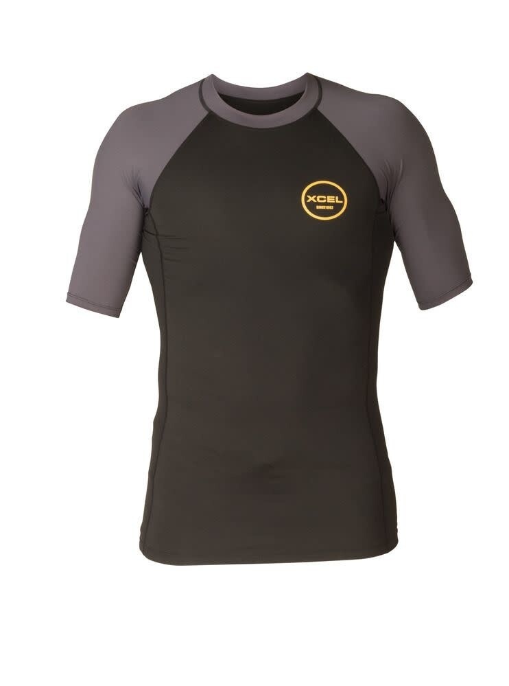 XCEL Men&#39;s Premium Stretch S/S Black-Grey