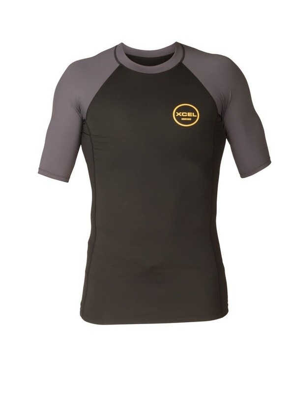 XCEL Men&#39;s Premium Stretch S/S Black-Grey