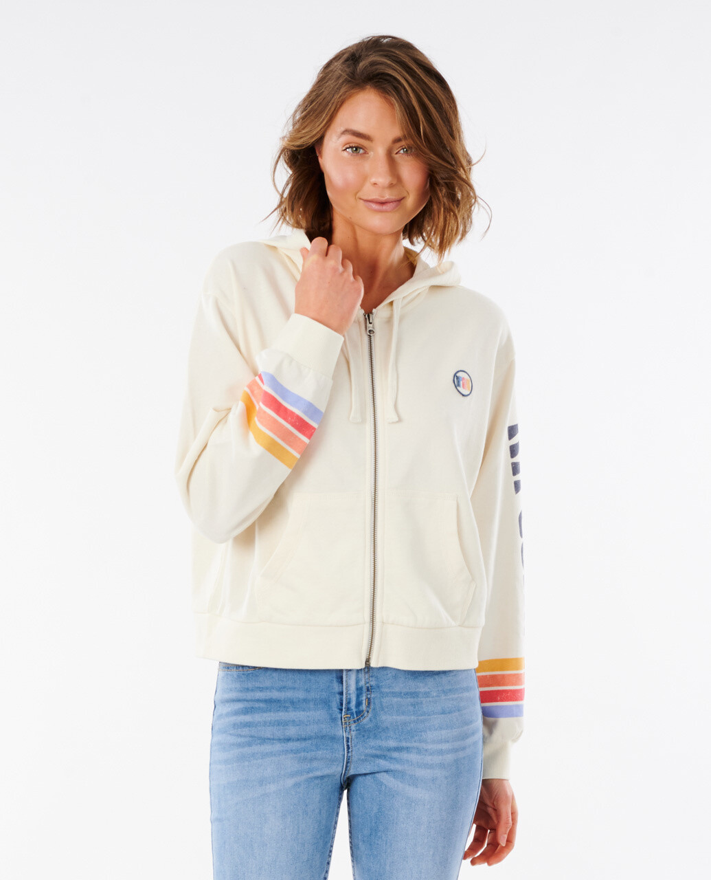 RIPCURL GOLDEN STATE ZIP UP BONE
