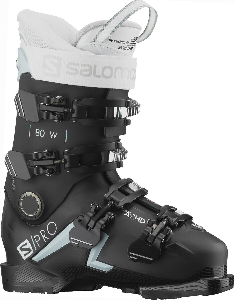 SALOMON S/PRO 80 W BLACK/STERLING