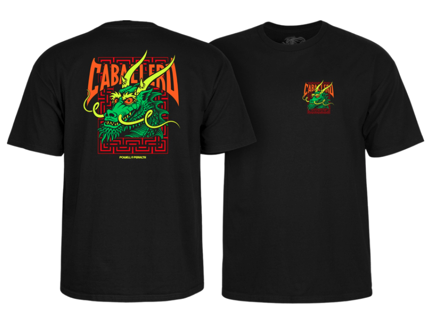 POWELL PERALTA TEE - CAB STREET DRAGON Black