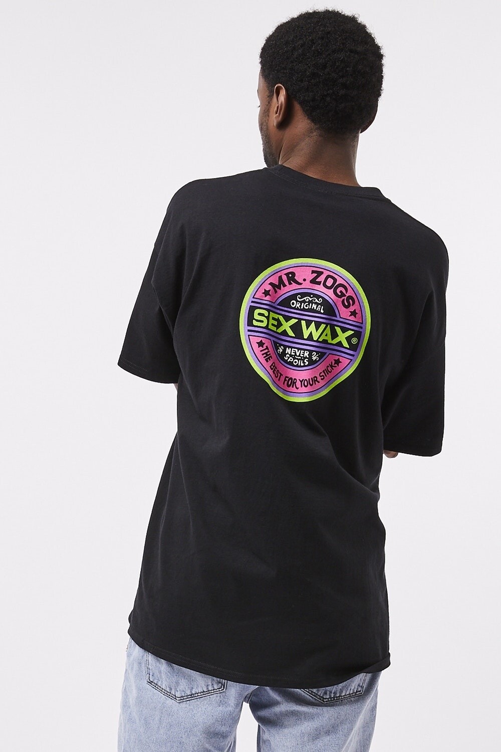 Sexwax Men&#39;s Classic Fit Fluoro Black S/S
