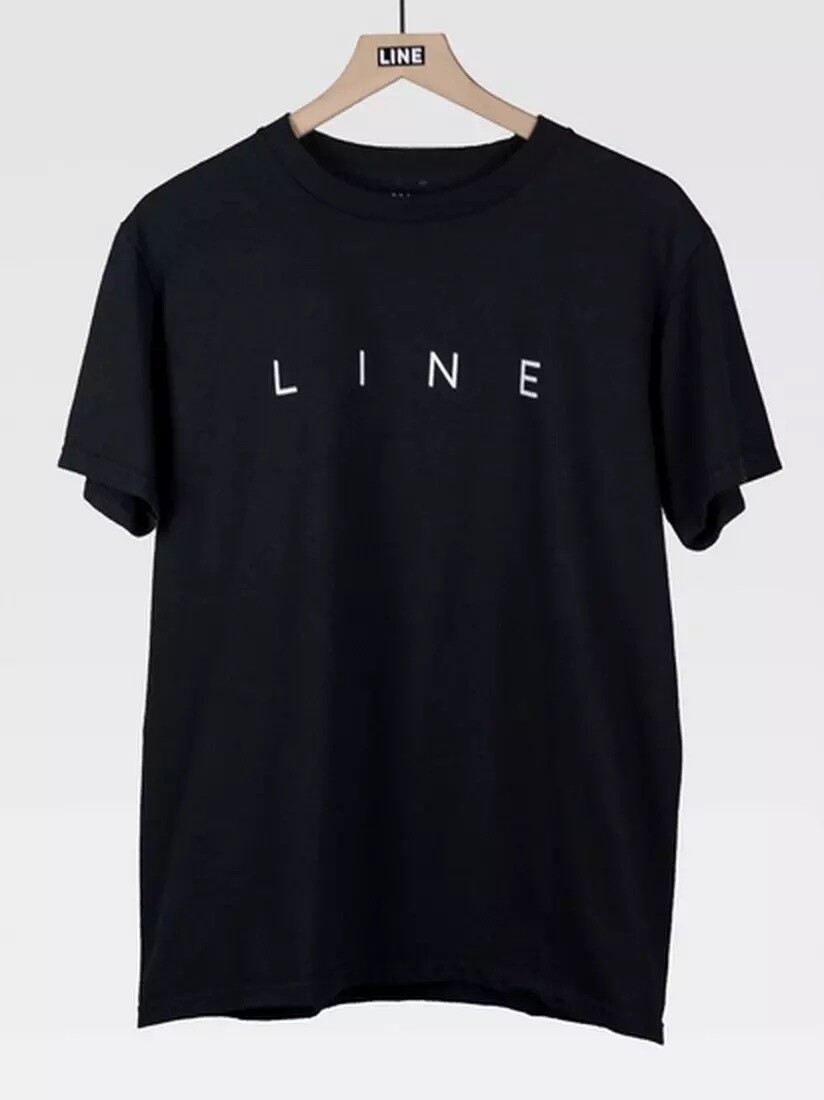 LINE CORP TEE BLK, Size: SML