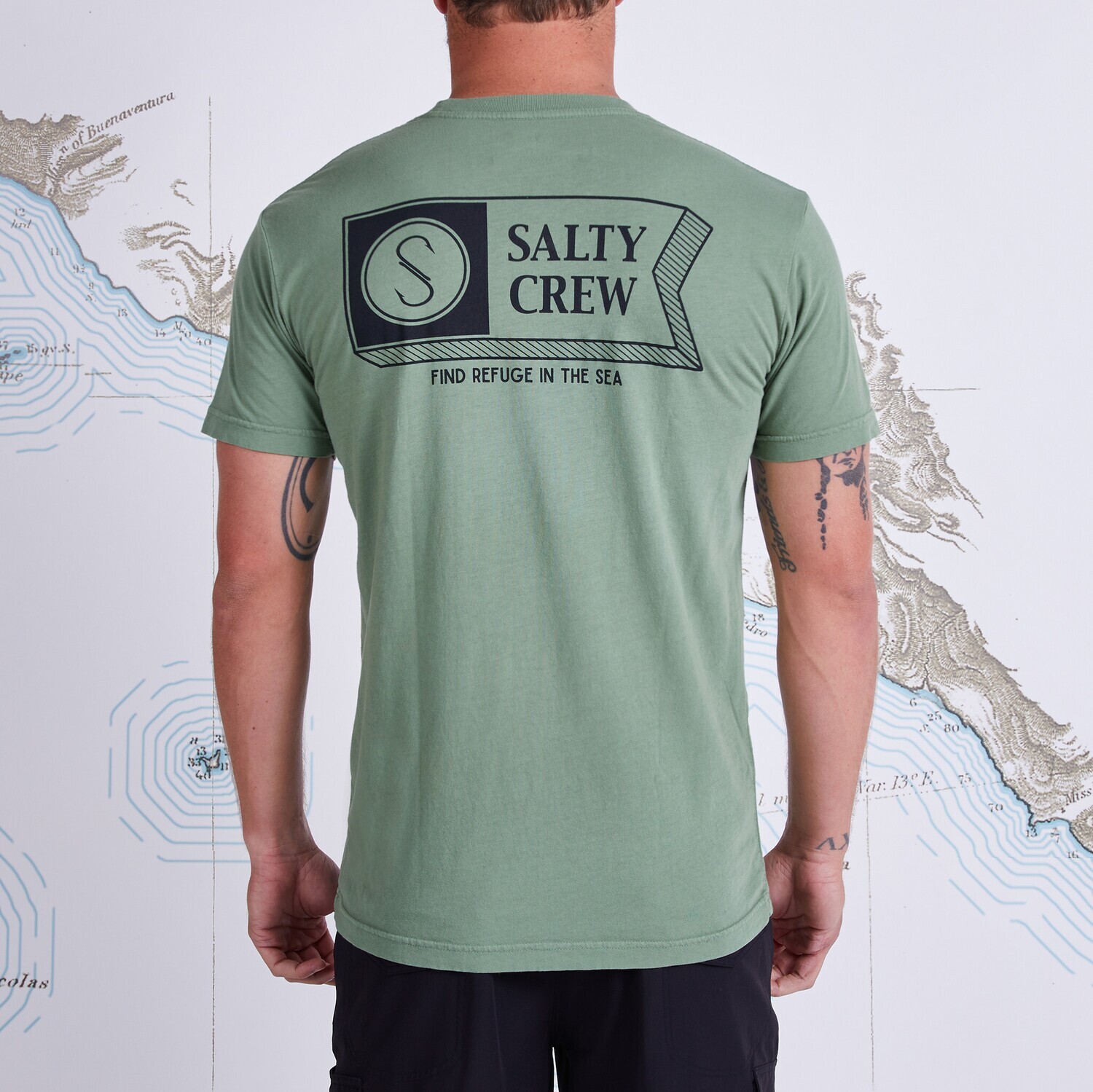 SALTY CREW 3D ALPHA S/S  TEE SAGE