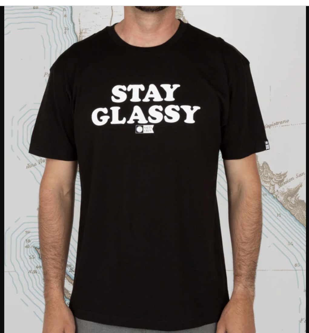 SALTY CREW STAY GLASSY  TEE BLK