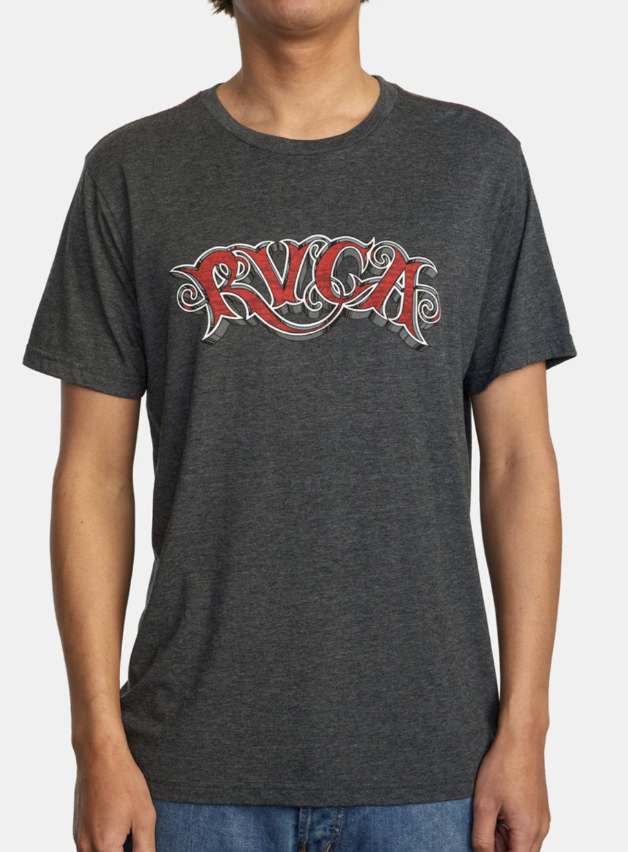 RVCA AUSTIN  SS TEE BLK