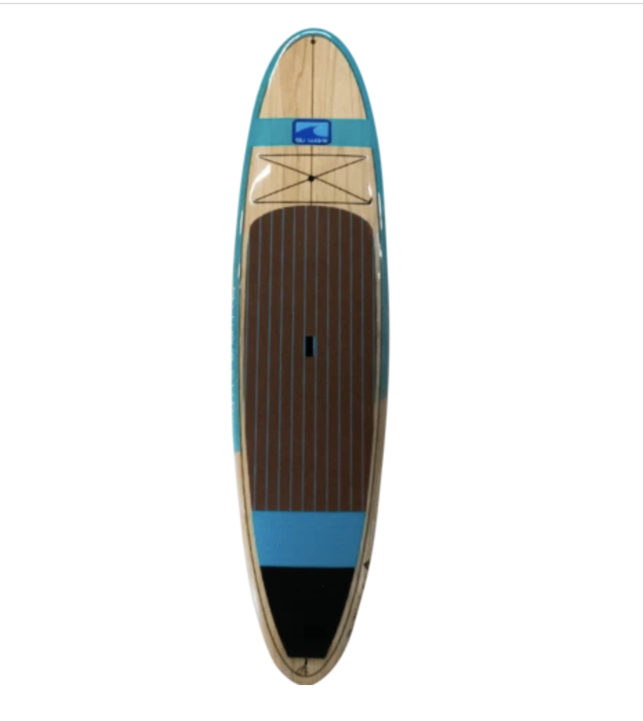 The Woody 10.6 Bamboo SUP Aqua Blue