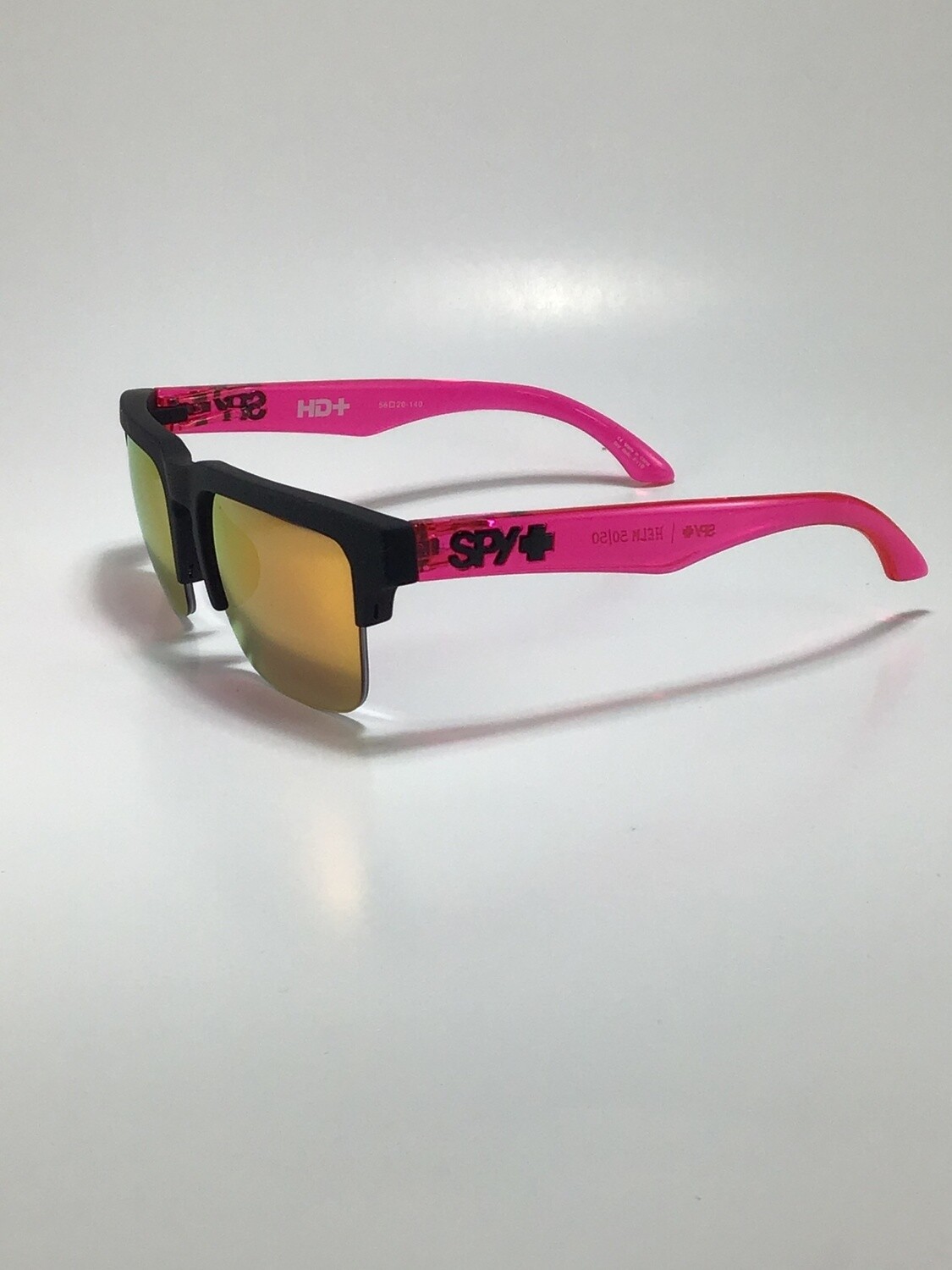 Helm 5050 Soft Matte Black Translucent Pink- HD Plus Gray Green with Pink Spectra Mirror
