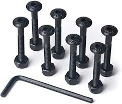 LOADED HARDWARE BUTTON HEAD 1in BLACK
